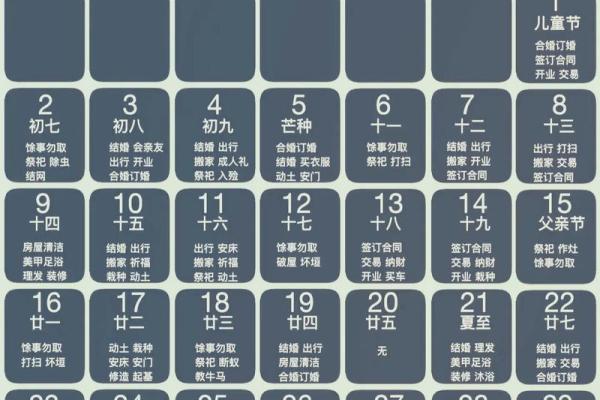 黄道吉日2022年6月份查询