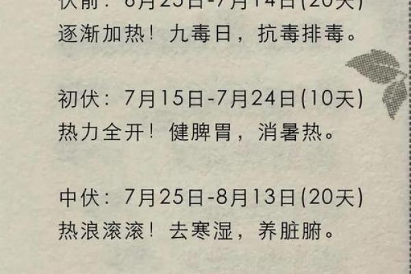 2020年哪天入伏 三伏天从哪天开始2020