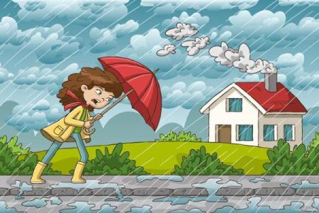 梦见下雨躲雨