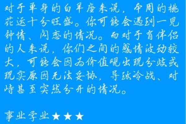 白羊座 运势(白羊座本周运势)