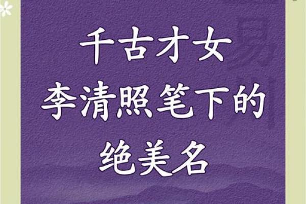 李清照的词取名女孩(李清照的词取名女孩三字)