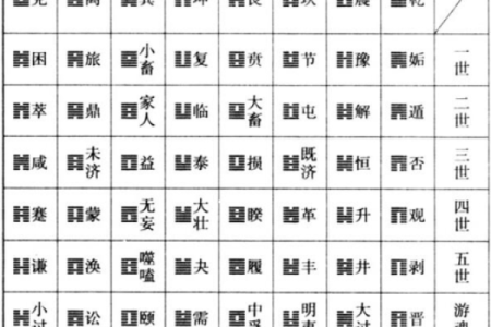 六十四卦六爻配六亲图(六十四卦六爻配六亲图高清)