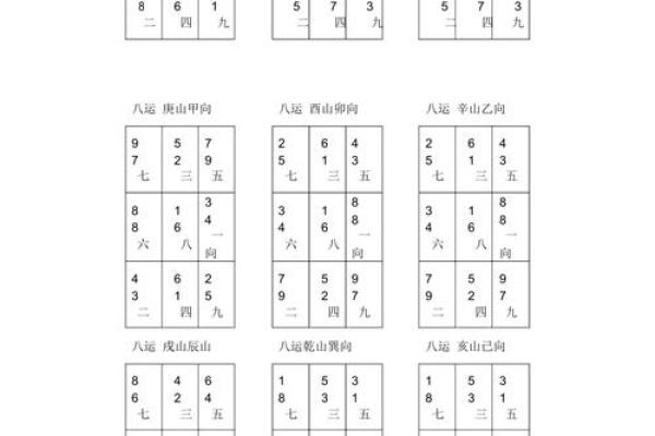 24山玄空飞星排盘图(二十四山玄空飞星图解)