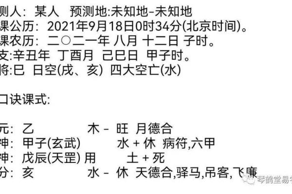 大六壬金口诀在线排盘(大六壬金口诀课例释注)