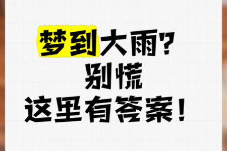 梦到下雨好不好