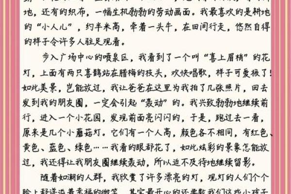 正月十五元宵节看花灯作文2篇