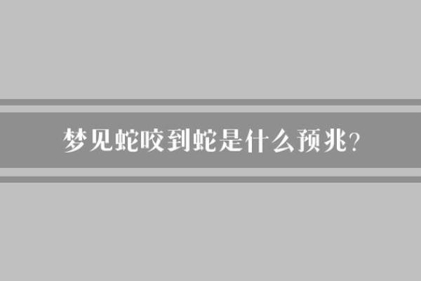 梦见两条大蛇是什么预兆 男性