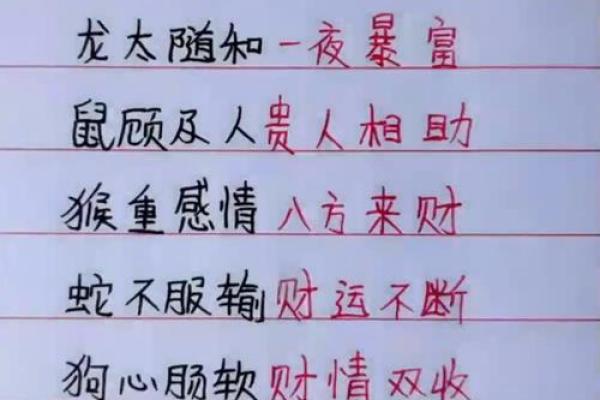 一一对应是什么生肖