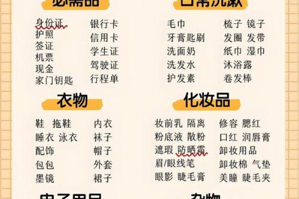 2026年1月出行行李清单吉日:清单核对安全出行 2026年1月出行行李清单吉日:清单核对安全出行