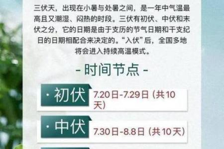 2020年哪天入伏 2020年入伏时间查询