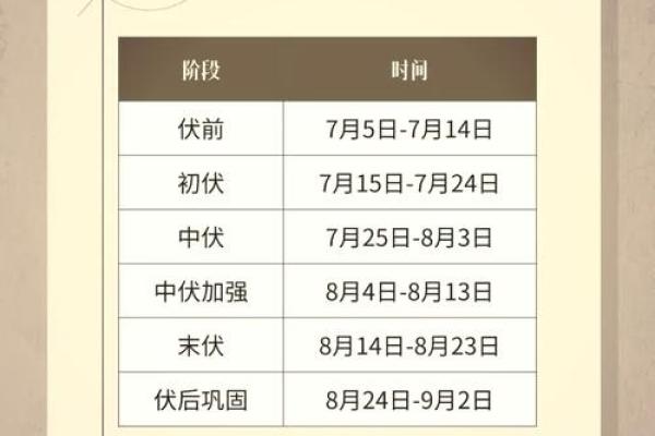 2020年暑伏的时间 2020年三伏天从几号开始