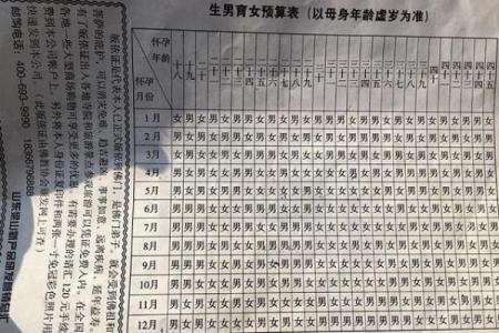2020年生男生女表99准确率 2020生男生女预测表高清图