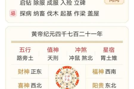 黄历2021年4月黄道吉日查询