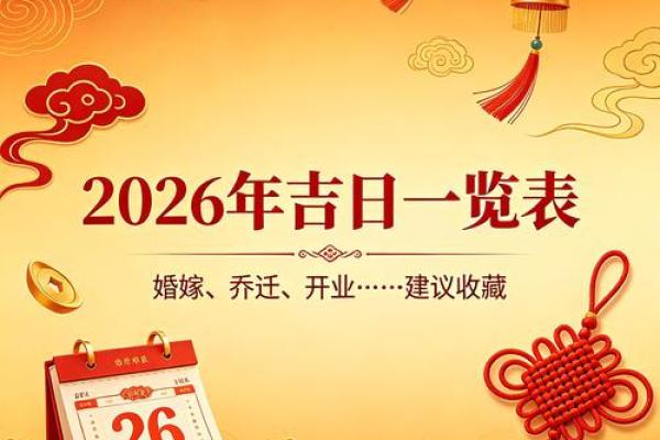 最后机会:结婚好日子2026黄道吉日查询 2026年适合结婚的吉日有哪些 最后机会:结婚好日子2026黄道吉日查询 2026年适合结婚的吉日有哪些